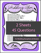 Printable Wedding Shoe Questions