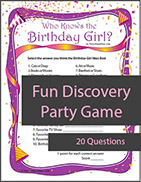 Who Knows the Birthday Girl Game