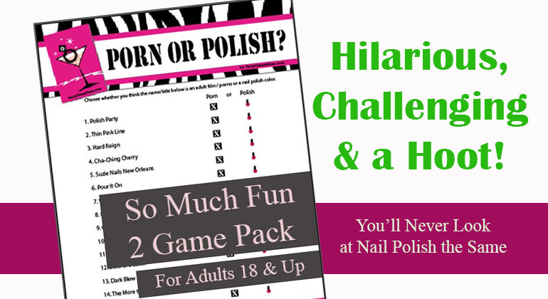 Porn Party Games - Porn or Polish - Bachelorette Party, Bridal Shower Game