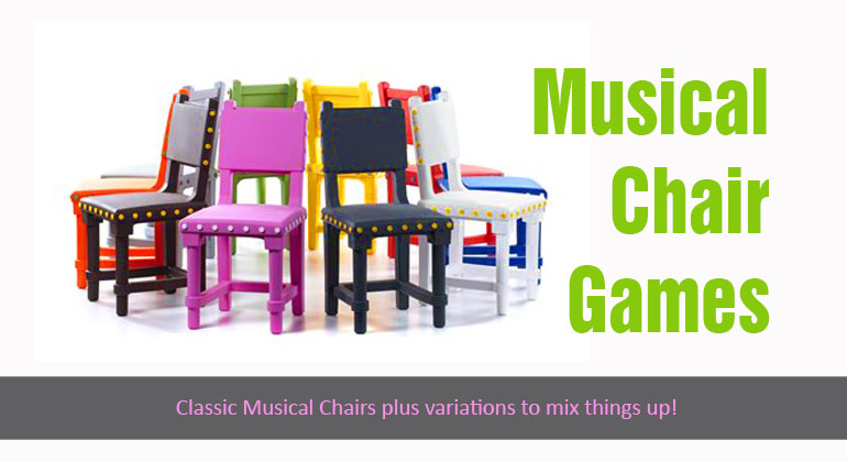 4 Musical Chairs Games, Fun Birthday Party Games