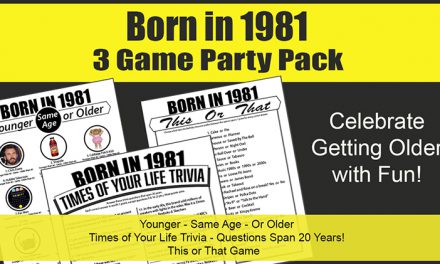 Born in 1981 Birthday Party Games
